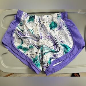 Purple and White Women's Athletic Shorts